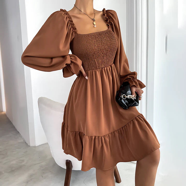 ARIA - Rochie elegantă cu volane sofisticate