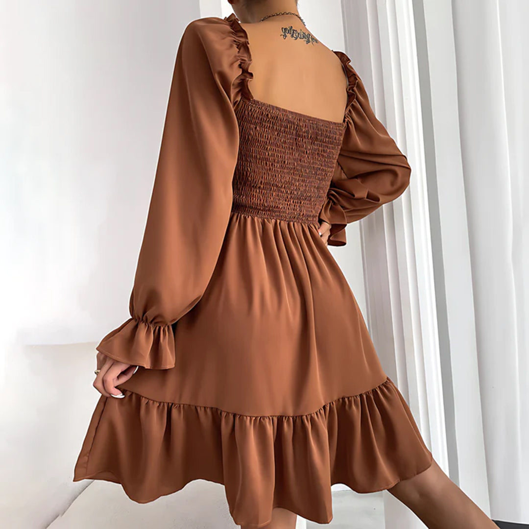 ARIA - Rochie elegantă cu volane sofisticate