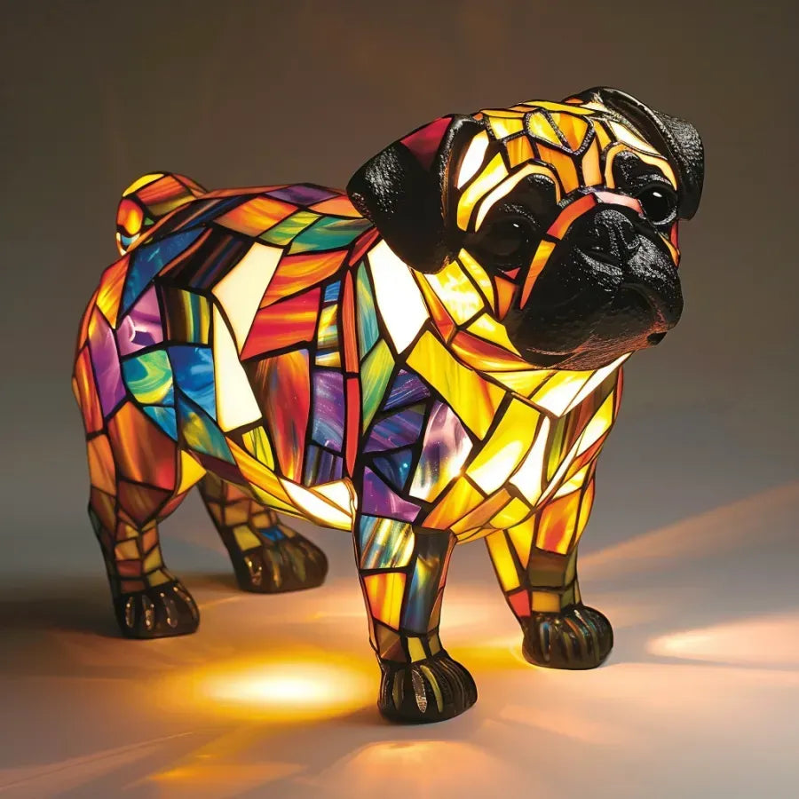 Lampe de chevet LED décorative en bois, motif automnal