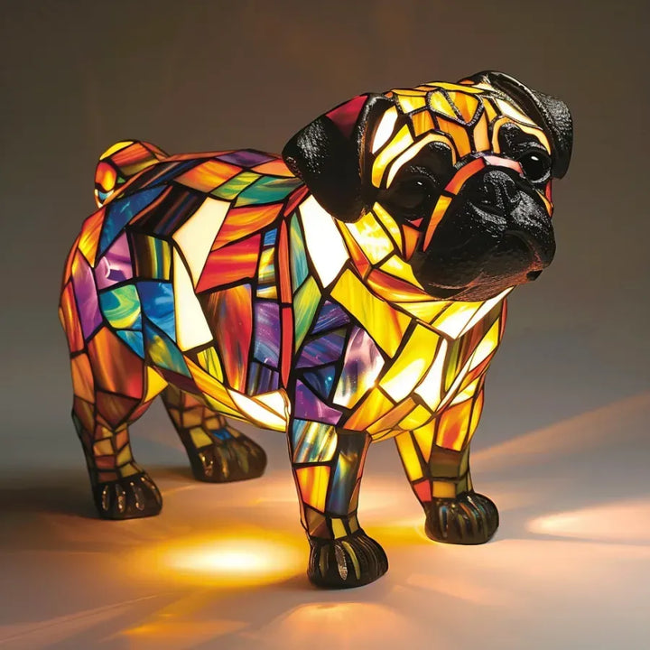 Lampe de chevet LED décorative en bois, motif automnal