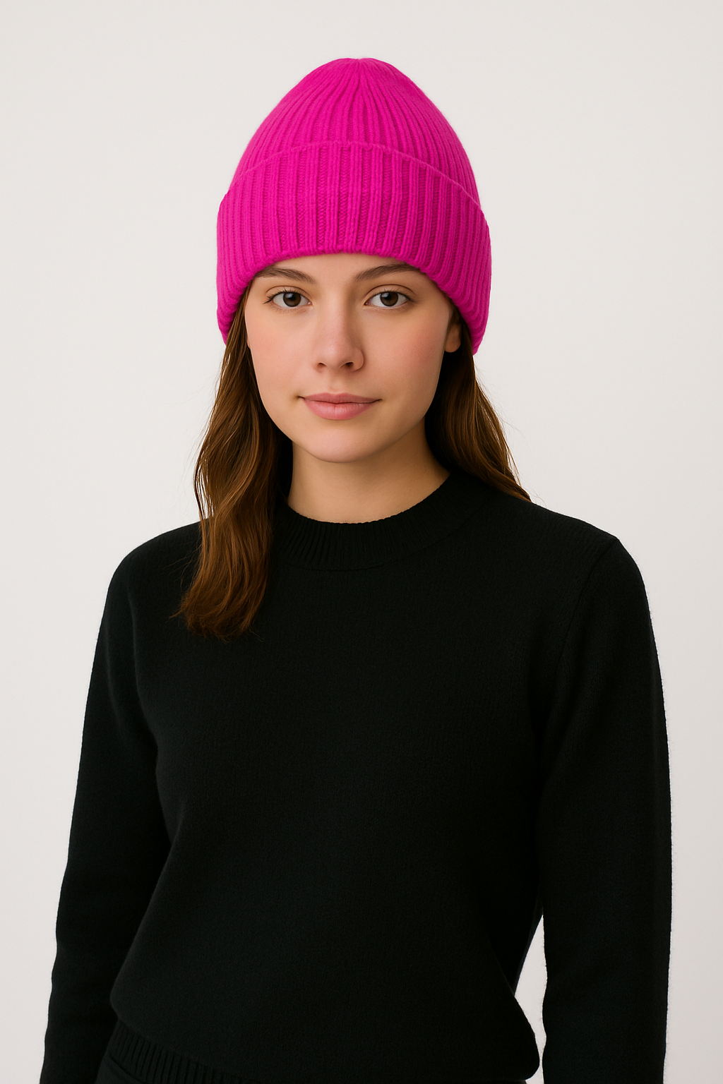 Bonnet en cachemire pour femme en laine vierge avec maille douce pour l'hiver