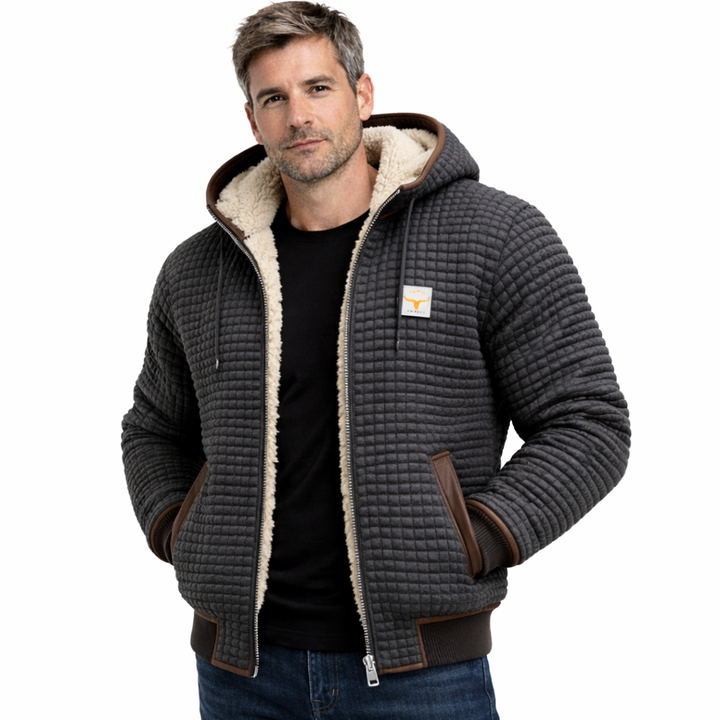 Veste matelassée pour homme à capuche, chaude pour l’hiver, avec rembourrage synthétique