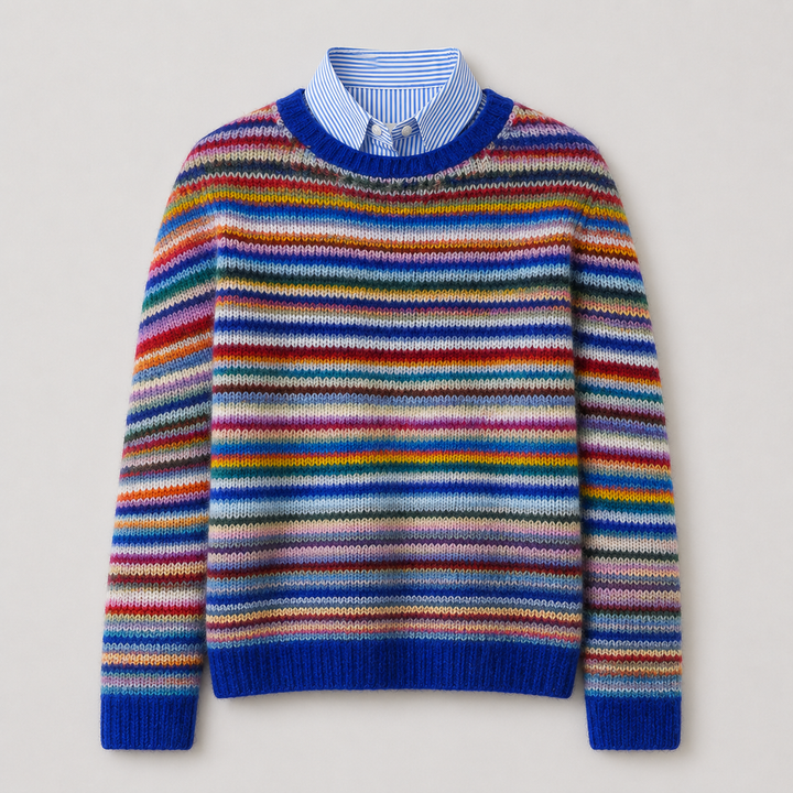 Pull féminin en maille nordique pour l'automne, coupe chaude pour des tenues quotidiennes