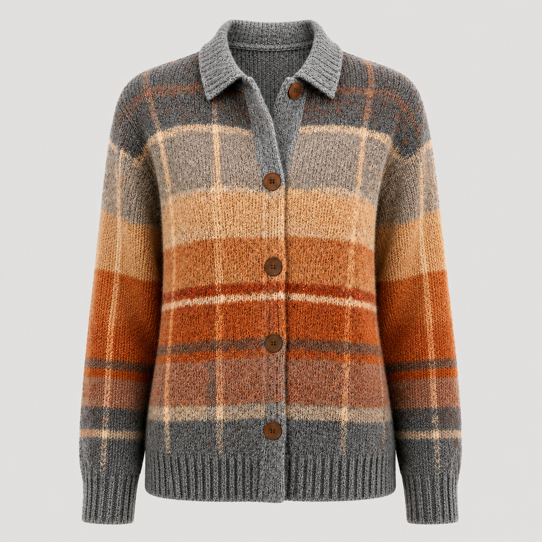 Gilet femme à carreaux à boutons pour l'automne, couche de transition élégante
