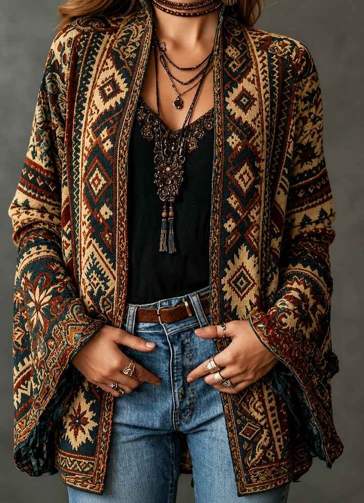 Veste bohème en velours pour femme cet automne, blazer élégant pour les jours froids