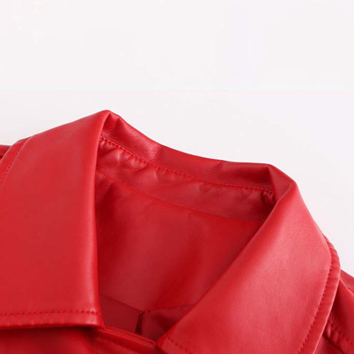HANNIE - Elegancka skórzana kurtka na ponadczasowy wygląd