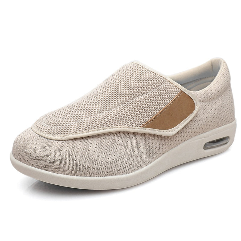 Chaussures larges en mesh respirant pour l'été, réglables, avec semelles en mousse à mémoire de forme