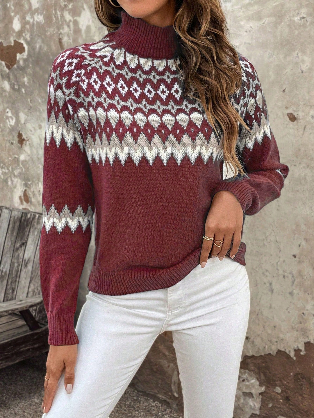 Pull à col roulé femme en maille pour l’automne coupe classique douce et respirante