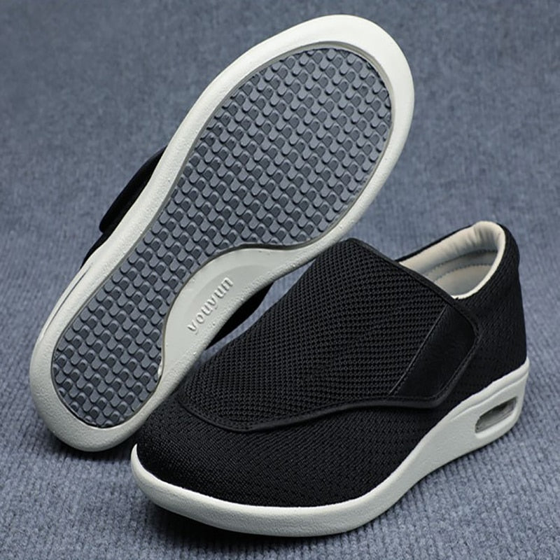 Chaussures larges en mesh respirant pour l'été, réglables, avec semelles en mousse à mémoire de forme