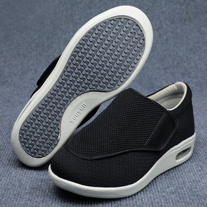 Chaussures larges en mesh respirant pour l'été, réglables, avec semelles en mousse à mémoire de forme