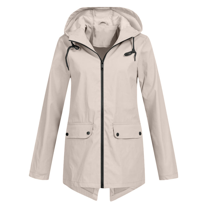 Long hooded raincoat for women - FRANCINE