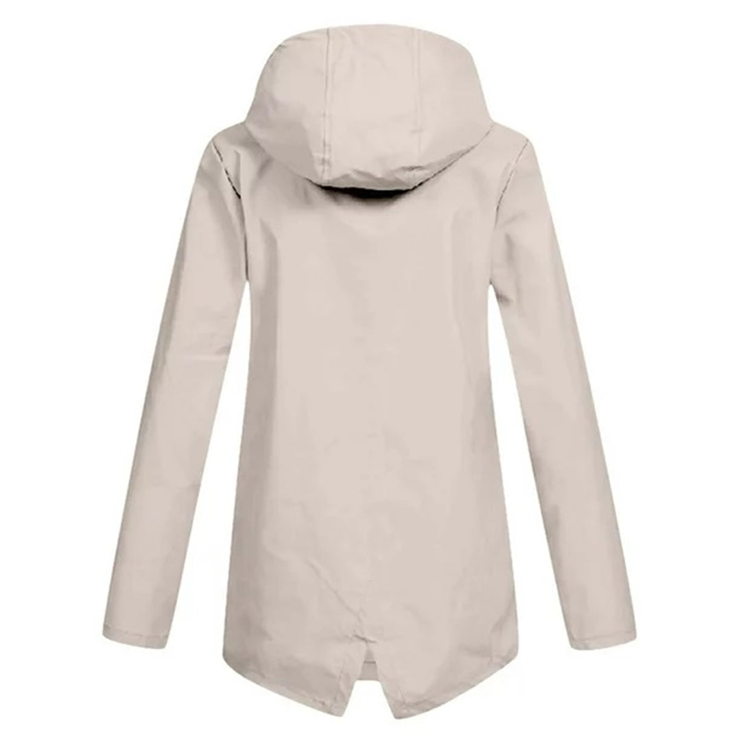 Long hooded raincoat for women - FRANCINE