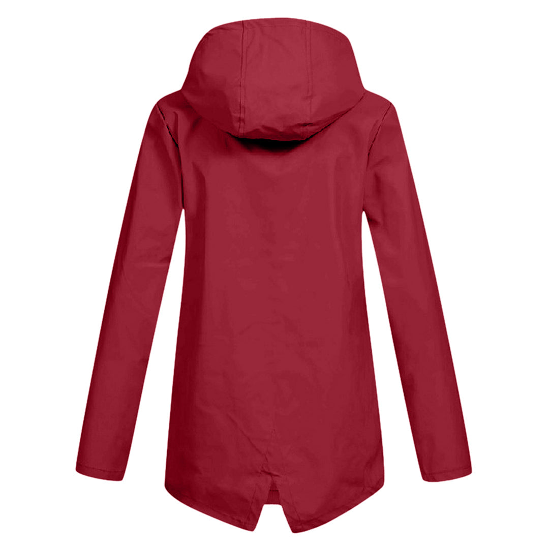Long hooded raincoat for women - FRANCINE