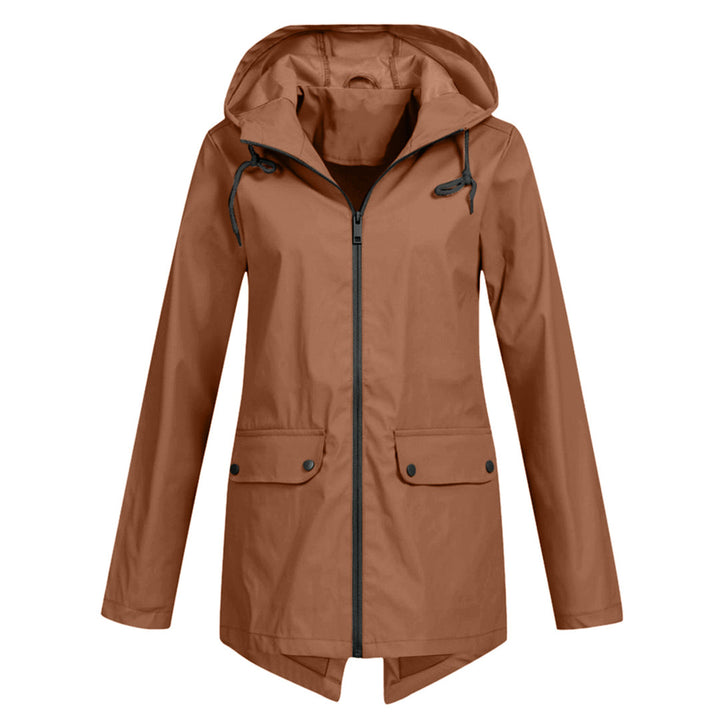 Long hooded raincoat for women - FRANCINE