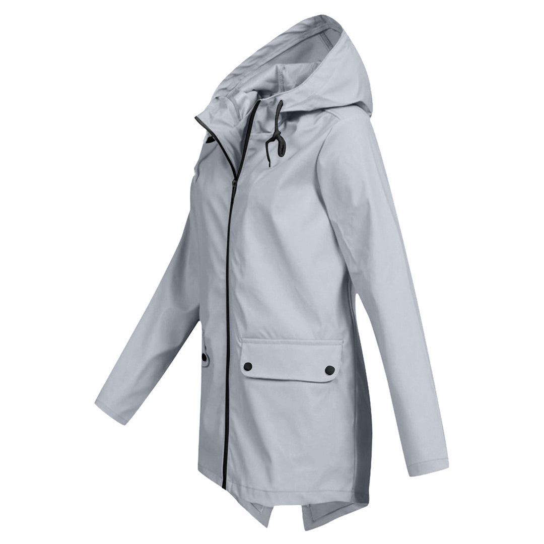 Long hooded raincoat for women - FRANCINE