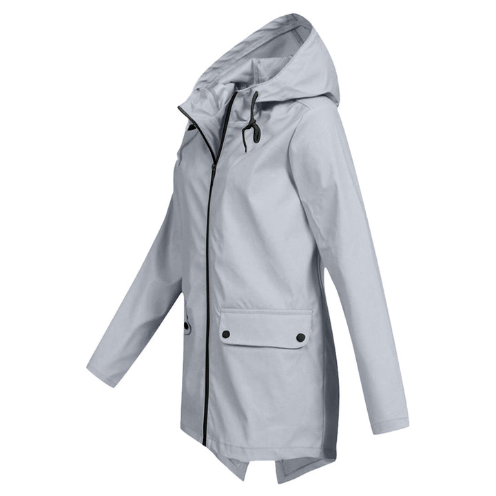 Long hooded raincoat for women - FRANCINE