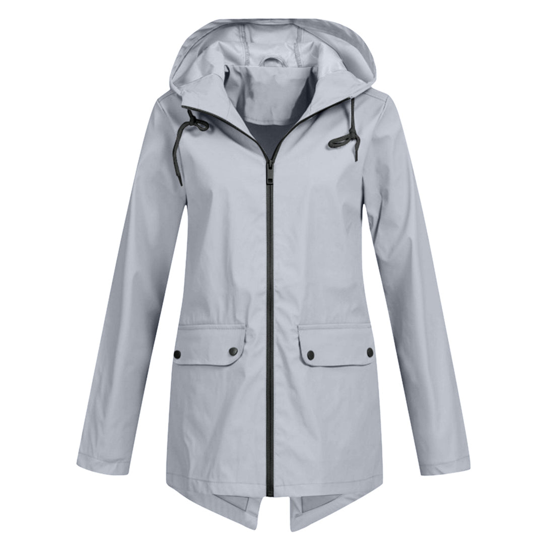 Long hooded raincoat for women - FRANCINE