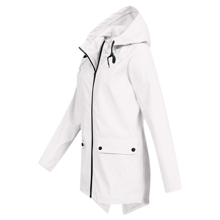 Long hooded raincoat for women - FRANCINE