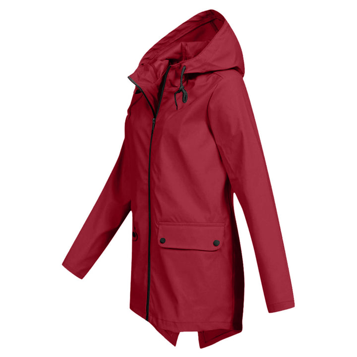 Long hooded raincoat for women - FRANCINE