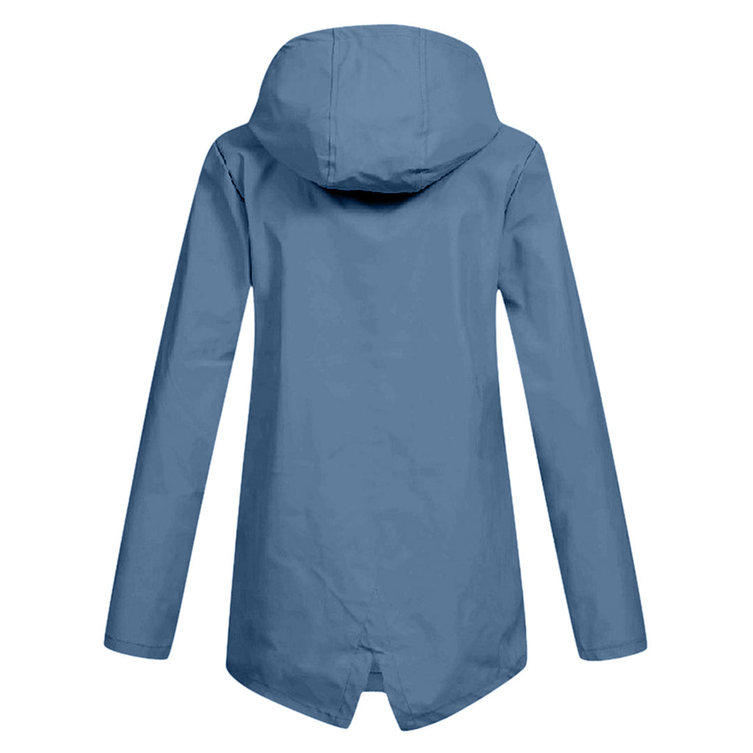Long hooded raincoat for women - FRANCINE