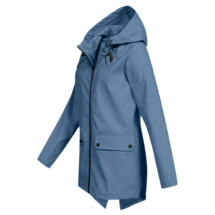 Long hooded raincoat for women - FRANCINE