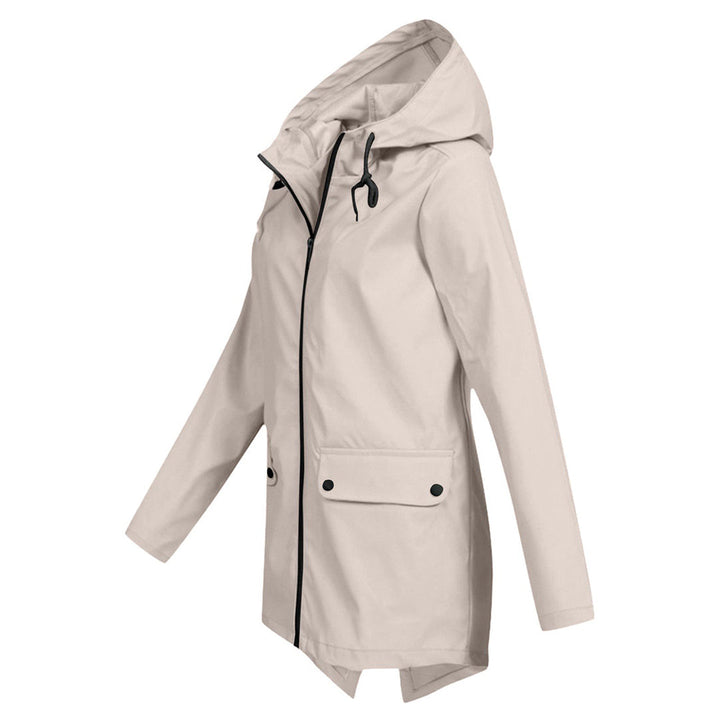 Long hooded raincoat for women - FRANCINE