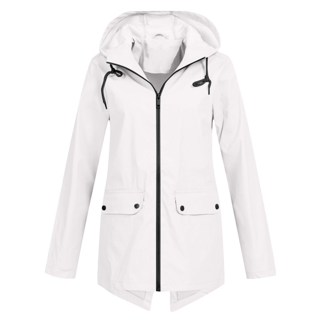 Long hooded raincoat for women - FRANCINE