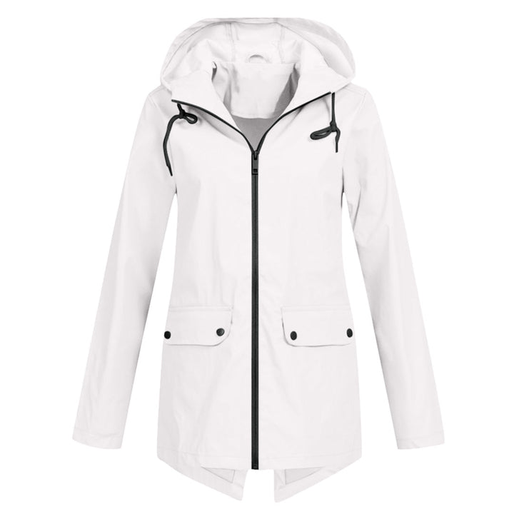 Long hooded raincoat for women - FRANCINE