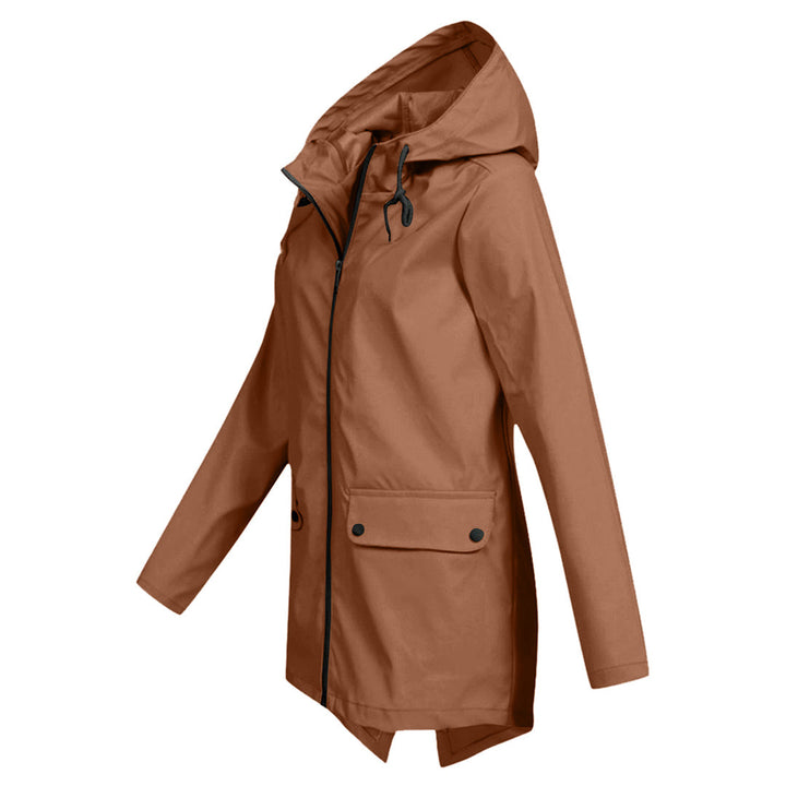 Long hooded raincoat for women - FRANCINE