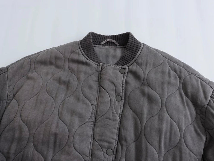 Alice™ - Bomber Jacket Larga in Cotone