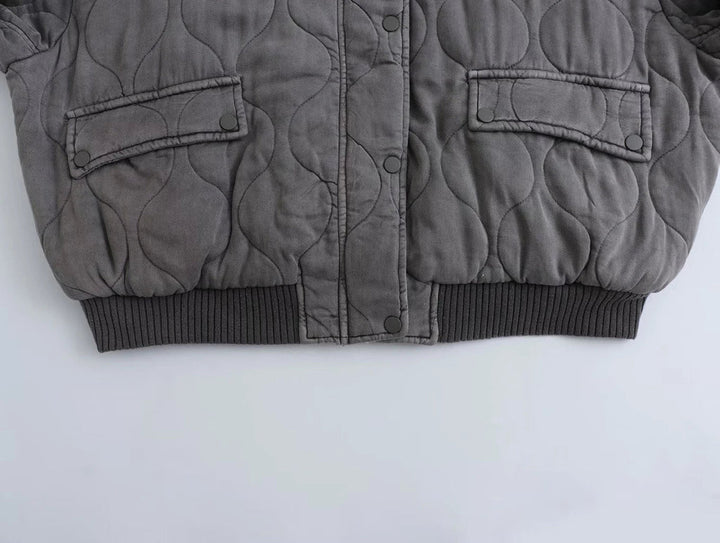 Alice™ - Bomber Jacket Larga in Cotone