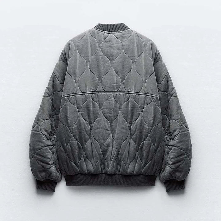 Alice™ - Bomber Jacket Larga in Cotone