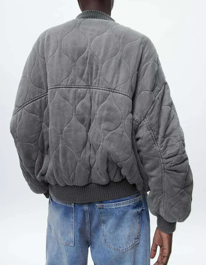 Alice™ - Bomber Jacket Larga in Cotone