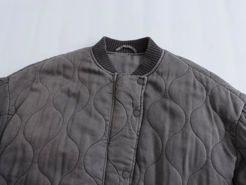 Alice™ - Bomber Jacket Larga in Cotone