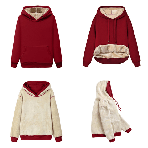 Amélie™ - Felpa con Cappuccio Reversibile in Microfibra
