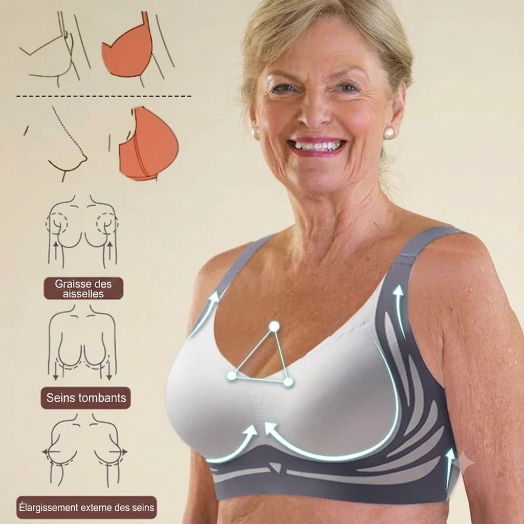 Soutien-gorge liftant femme sans armatures maintien respirant pour l'automne