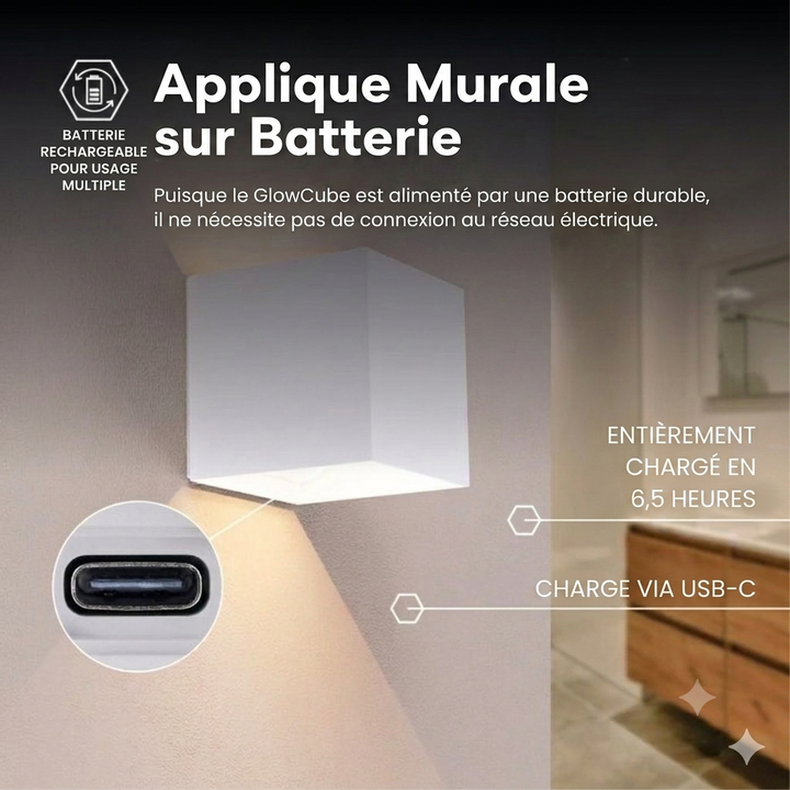 Applique murale LED sans fil à capteur de mouvement, alimentée par batterie rechargeable, pour le salon, la chambre et le couloir
