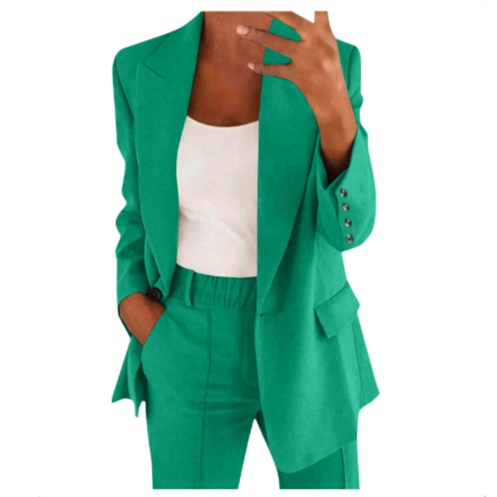 Ensemble tailleur femme, veste et pantalon en viscose, collection automne