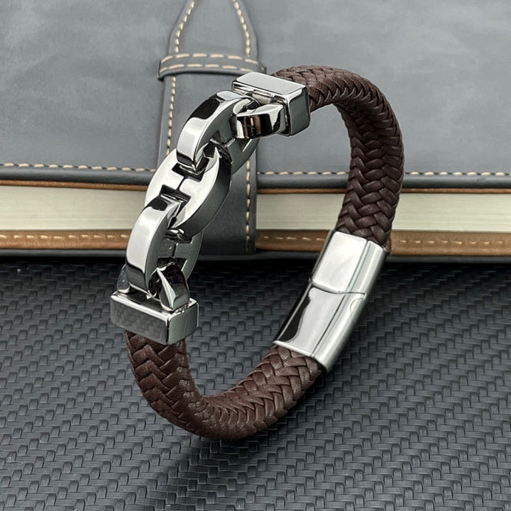 Vince - Bracelet en cuir vintage pour l'homme moderne