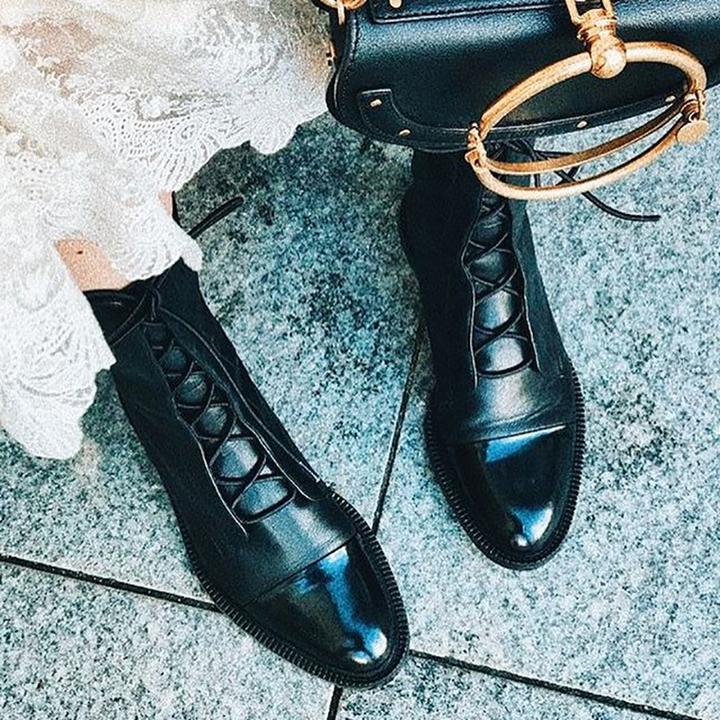 Bottes hautes en cuir pour femmes, classiques et élégantes, pour l’automne