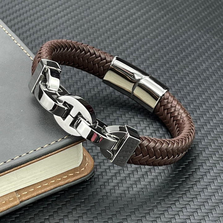 Vince - Bracelet en cuir vintage pour l'homme moderne