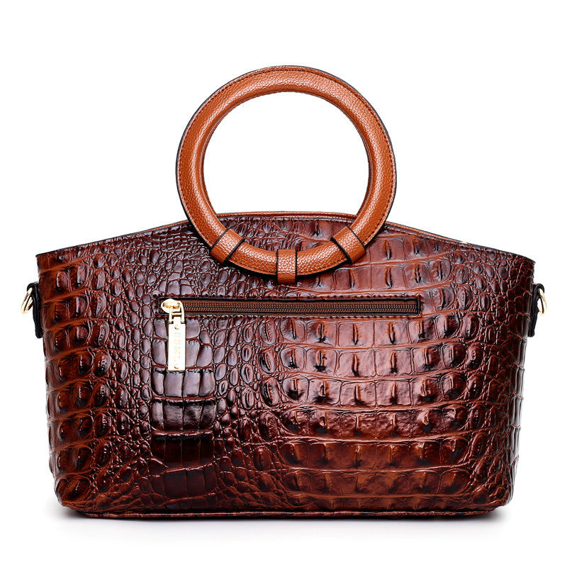 Leah - Vintage ražená kožená kabelka pro ženy