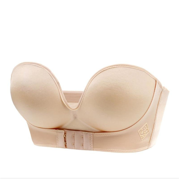 Soutien-gorge autoportant sans couture d'été push-up sans bretelles en coton