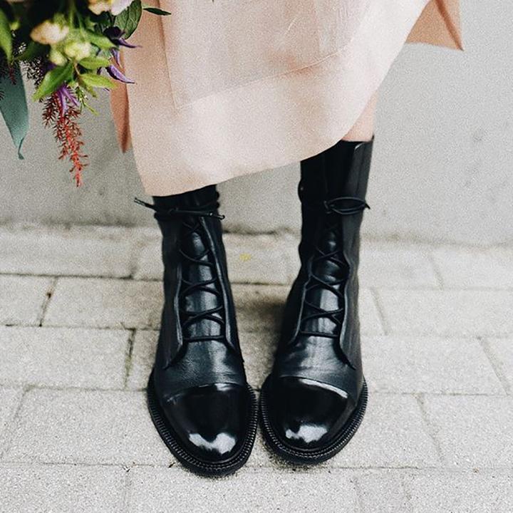 Bottes hautes en cuir pour femmes, classiques et élégantes, pour l’automne