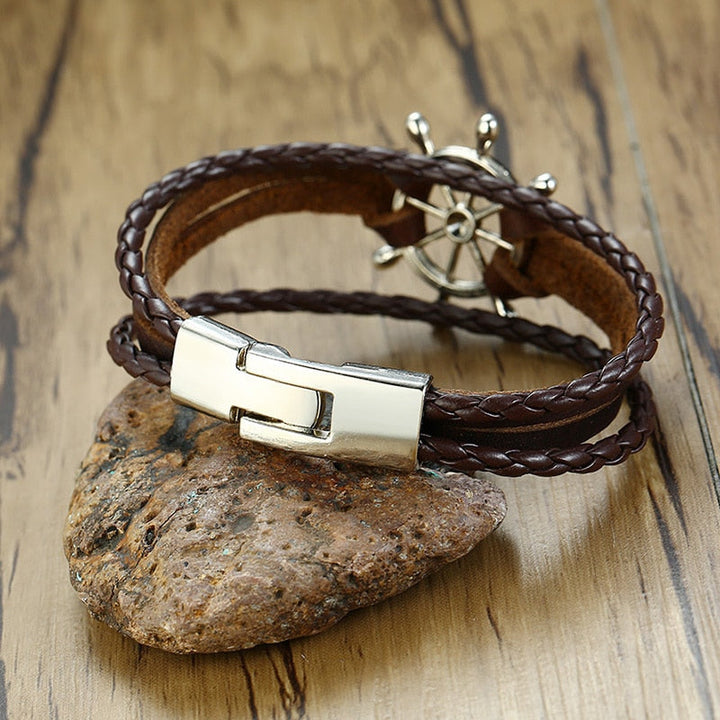 Sam - Bracelet de gouvernail rétro élégant pour l'homme contemporain