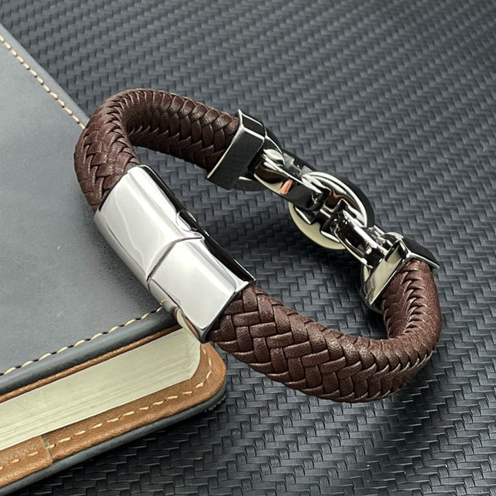 Vince - Bracelet en cuir vintage pour l'homme moderne