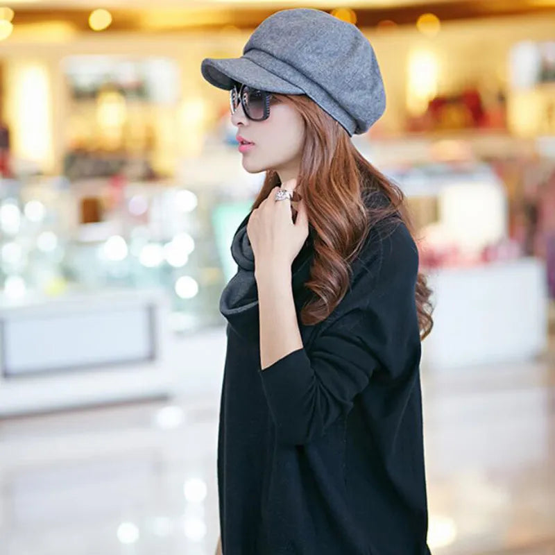 Bonnet femme en coton style vintage taille unique pour l’automne