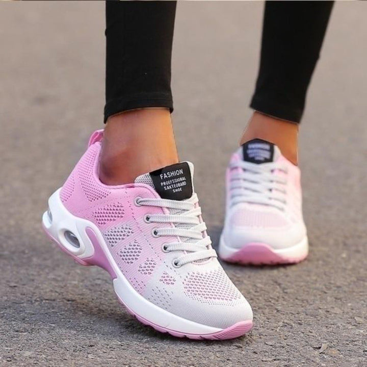 Breathable mesh women's baskets, summer shoes with cushioned sole
