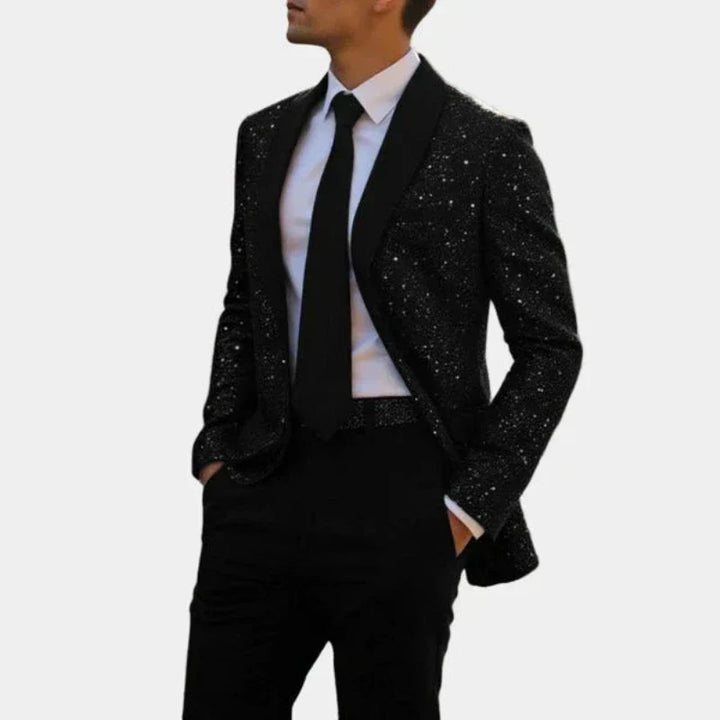 Veste de smoking pour homme en laine, de soirée, automnale et pailletée
