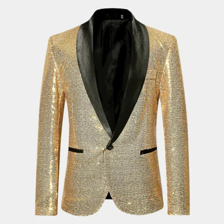 Veste de smoking homme en laine scintillante pour soirées d’automne